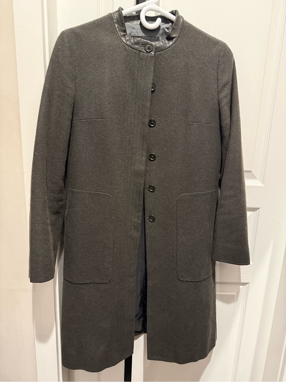 Charcoal Coat - Classic Light Wool Blend